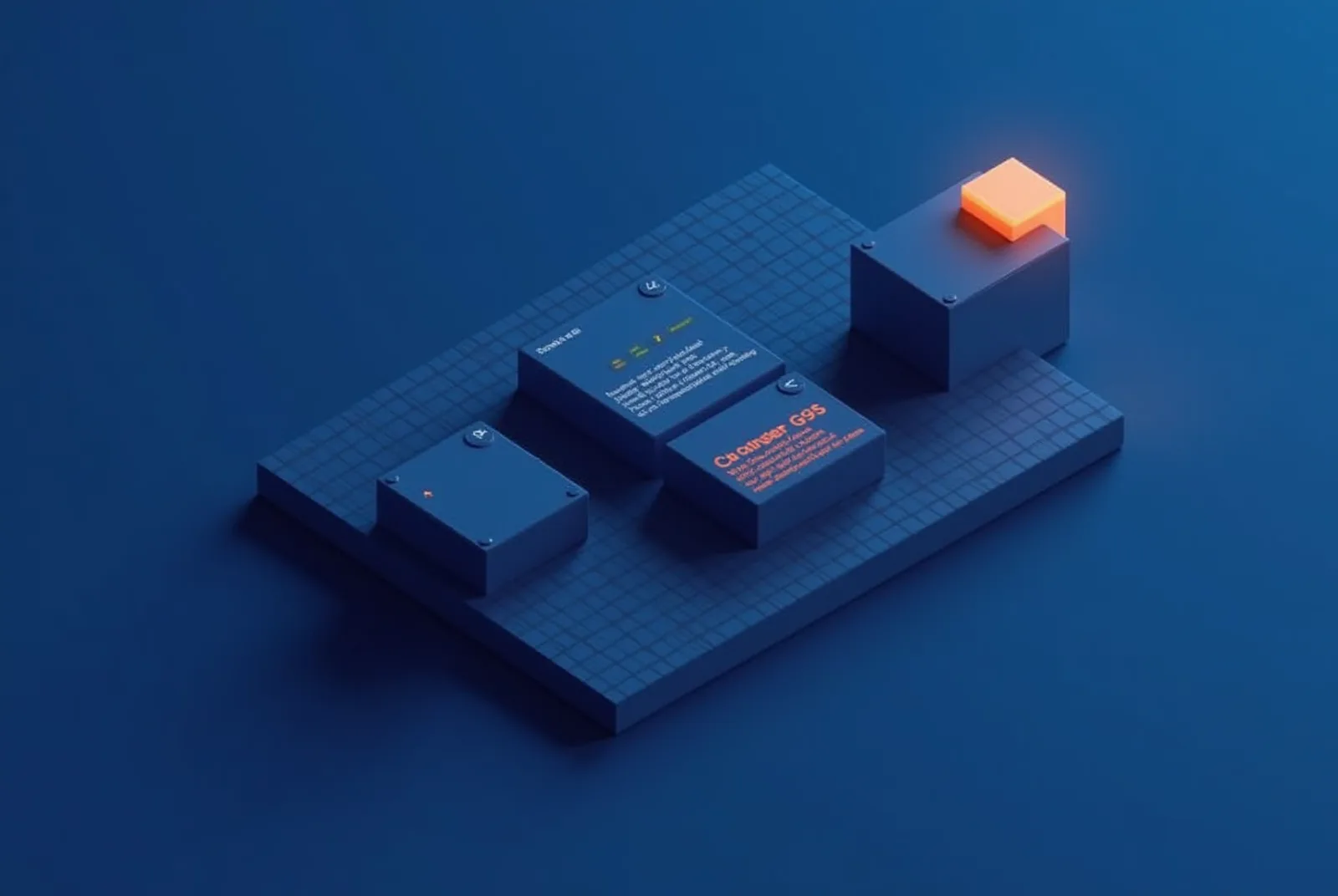 Stylised isometric illustration of a schedule board whose blocks re-form as change signals arrive