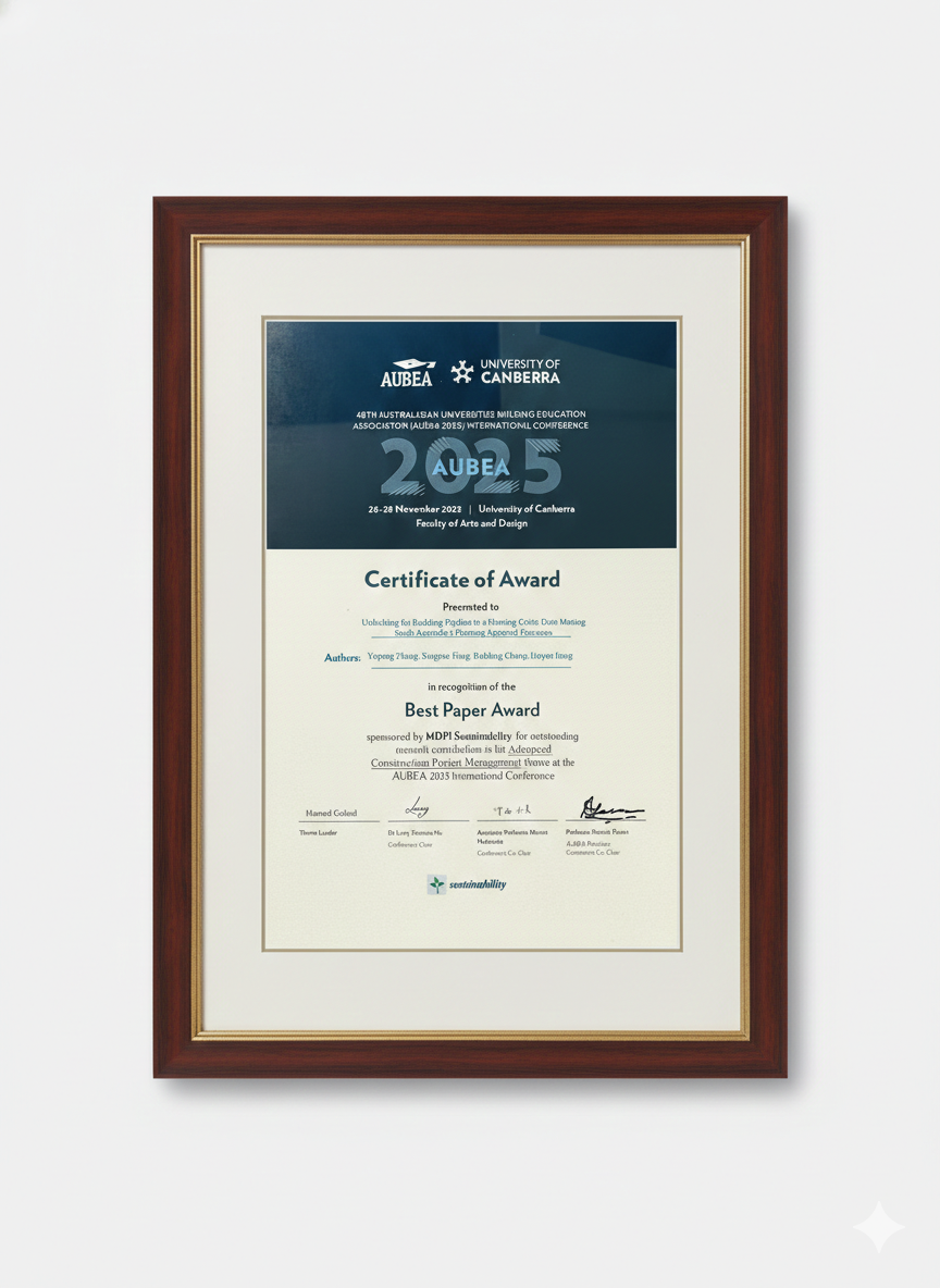 AUBEA 2025 Best Paper Award